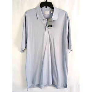 Izod Men’s Golf Polo Shirt L Light Blue NWT Pima Cotton Soft Comfort